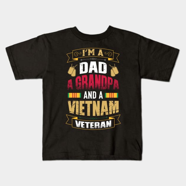 I am a veteran grandpa Kids T-Shirt by tee-sailor